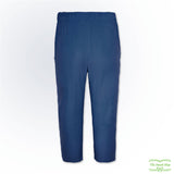 Blue Needlecord Corduroy Pull On Pants with Side Pockets