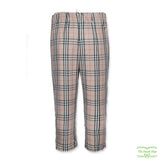 Traditional English Plaid Pull On Pants with Front Ruffle Pockets