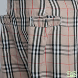 Traditional English Plaid Pull On Pants with Front Ruffle Pockets