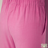 Pink Needlecord Corduroy Pull On Pants with Side Pockets