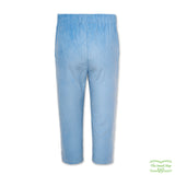 Sky Blue Heavy Corduroy Pull On Pants with Side Pockets