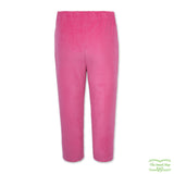 Fuchsia Pink Heavy Corduroy Pull On Pants with Side Pockets