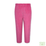 Fuchsia Pink Heavy Corduroy Pull On Pants with Side Pockets