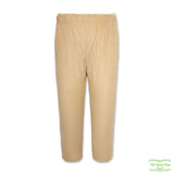 Beige Medium Weight Corduroy Pull On Pants with Side Pockets