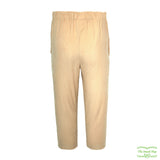 Beige Needlecord Corduroy Pull On Pants with Side Pockets