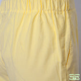 Pearl Yellow Needlecord Corduroy Pull On Pants with Side Pockets