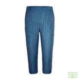 Dark Blue Needlecord Corduroy Pull On Pants with Side Pockets