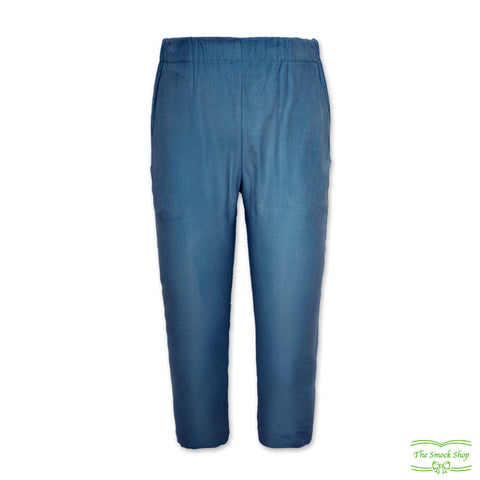 Dark Blue Needlecord Corduroy Pull On Pants with Side Pockets