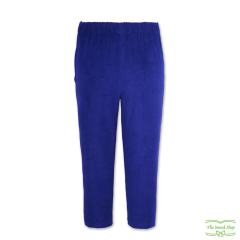 China Blue Needlecord Corduroy Pull On Pants with Side Pockets