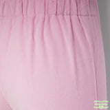 Pink Medium Weight Corduroy Pull On Pants with Ruffle Cuff