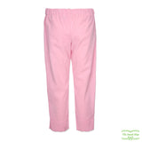 Pink Polyester Cotton Felt Pull On Pants with Front Pockets