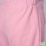 Pink Polyester Cotton Felt Pull On Pants with Front Pockets