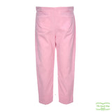 Pink Polyester Cotton Felt Pull On Pants with Front Pockets