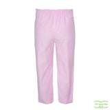 Pink Medium Weight Corduroy Pull On Pants with Front Ruffle Pockets