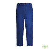 Blue Needlecord Corduroy Zip-Fly Trousers with Side & Back Pockets