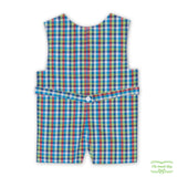 Multi-Colour Check Under The Sea Smocking Romper