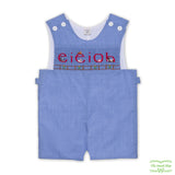 Blue ei-ei-oh Smocking Overall