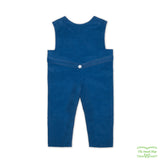 Light Blue Corduroy Bear Smocking Long Overall