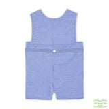 Blue Check Merry Go Round Smocking Overall