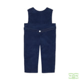 Navy Corduroy Merry Go Round Smocking Long Overall