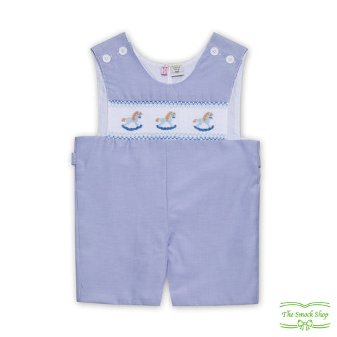 Blue Stripe Rocking Horse Overall