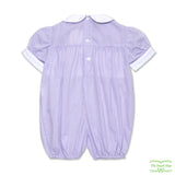 Purple Dolphin Smocking Girls Romper