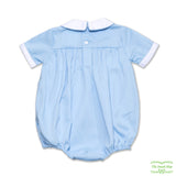 Pale Blue Ducking Boy's Romper