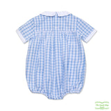 Blue Jumping Dolphins Smocking Romper