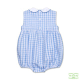 Blue Jumping Dolphin Smocking Unisex Romper