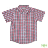 Multi-Colour Check Short Sleeve Shirt with front pocket (Men's Style)